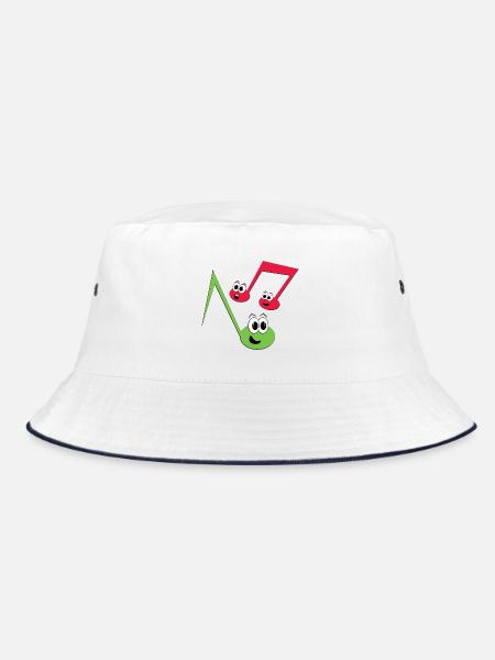 Fugly Noten - Bucket Hat - Weiß/Navy