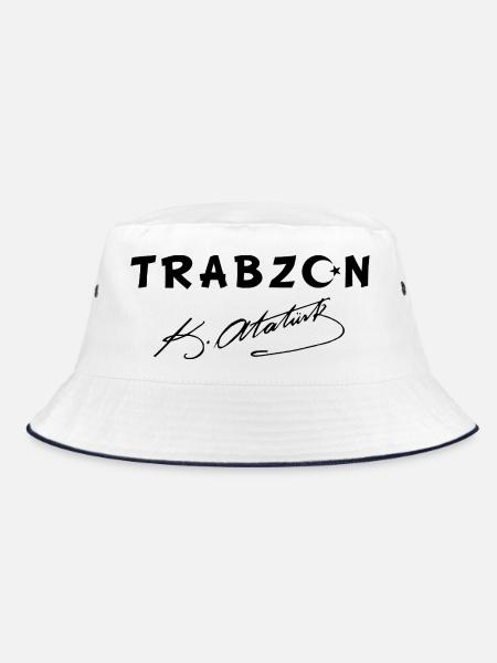 Trabzon Türkei Flagge Ata - Bucket Hat - Weiß/Navy