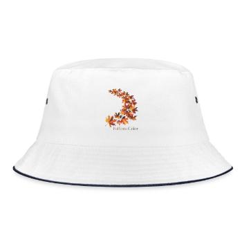 Fall Into Color - Bucket Hat - white/navy - Front