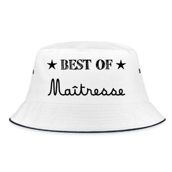 MISTRESS. THANK YOU. THANK YOU MISTRESS. GIFT - Bucket Hat - white/navy - Front