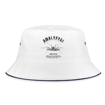 Geißelspinne - Amblypygi - Bucket Hat - Weiß/Navy - Vorne