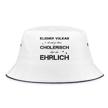 cholerisch ehrlich Choleriker - Bucket Hat - Weiß/Navy - Vorne