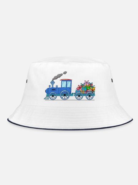 Train pour enfants avec remorque en bleu - Bob - blanc/marine - Devant