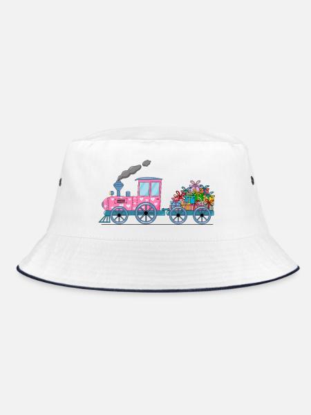 Train pour enfants avec remorque rose - Bob - blanc/marine - Devant