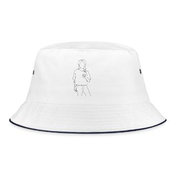 Keep cool - Bucket Hat - Weiß/Navy - Vorne