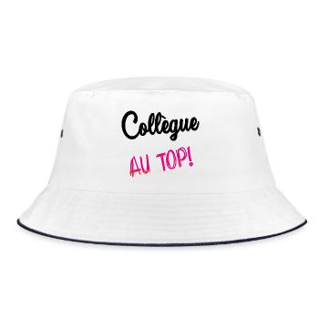 COLLEGUE. HUMOUR. RETRAITE. RETRAITE. RETRAITEE - Bob - blanc/marine - Devant