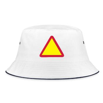 blanco schild - Bucket Hat - Weiß/Navy - Vorne