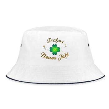 Frohes Neues frohes neues Jahr Neujahr - Bucket Hat - Weiß/Navy - Vorne