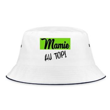 OMA. MUTTERTAG. ALLES GUTE ZUM OMA-TAG. ICH LIEBE DICH - Bucket Hat - Weiß/Navy - Vorne