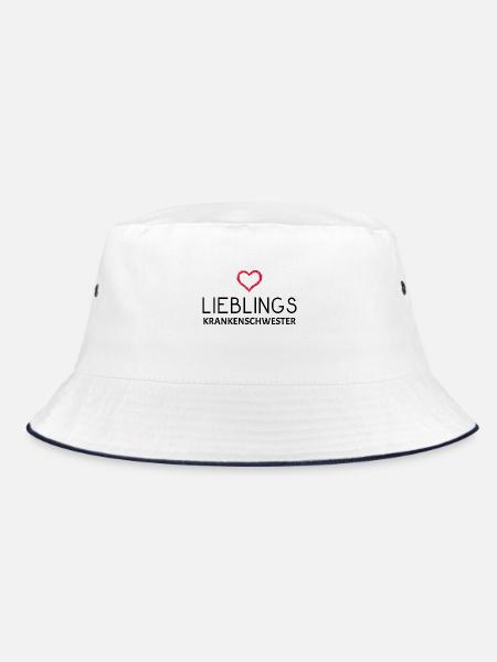 Krankenschwester - Bucket Hat - Weiß/Navy