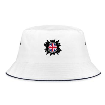 Coventry Skyline UK Flagge Reisesouvenir - Bucket Hat - Weiß/Navy - Vorne
