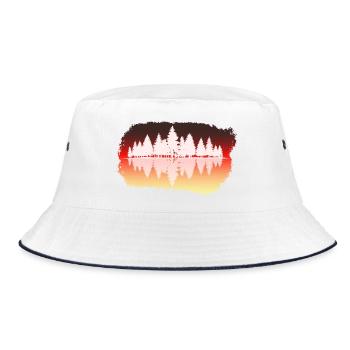 Forest - forest - Bucket Hat - white/navy - Front