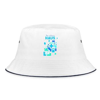 bauen Bauklötze spielen - Bucket Hat - Weiß/Navy - Vorne