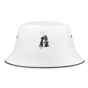 Kendo, eine Kampfkunst aus Japan - Bucket Hat - Weiß/Navy - Vorne