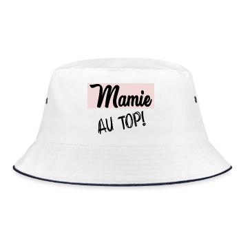 OMA. MAMA. OMA. MUTTERTAG - Bucket Hat - Weiß/Navy - Vorne