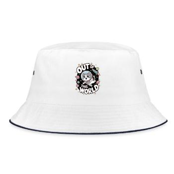 Out Of This World - Bucket Hat - white/navy - Front
