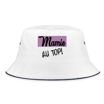 BONNE FÊTE MAMIE - Bob - blanc/marine - Devant