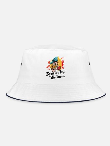 Tischtennis - Bucket Hat - Weiß/Navy - Vorne