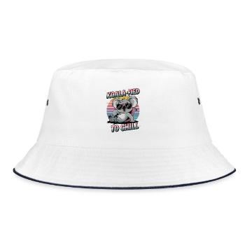 Koala-fied To Chill - Bucket Hat - white/navy - Front