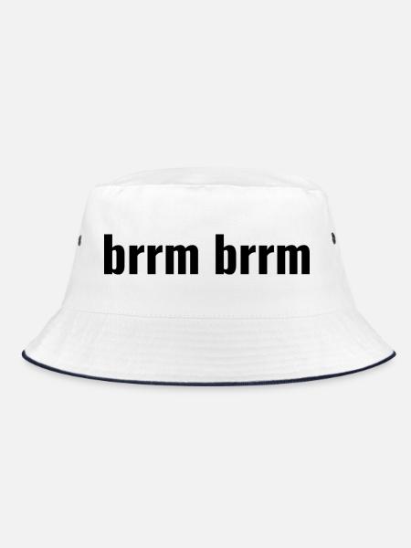 brrm brrm - Bucket Hat - white/navy - Front