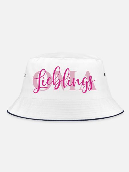 Lieblingsoma - Bucket Hat - Weiß/Navy