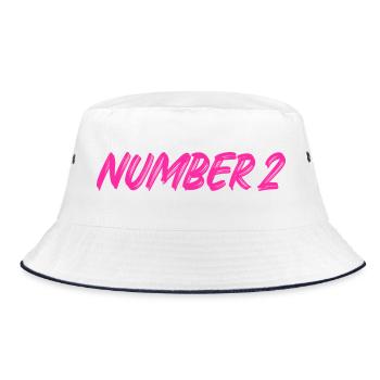 Numéro 2 - deux - deuxième - deuxième - 2 - numéro 2 - Bob - blanc/marine - Devant