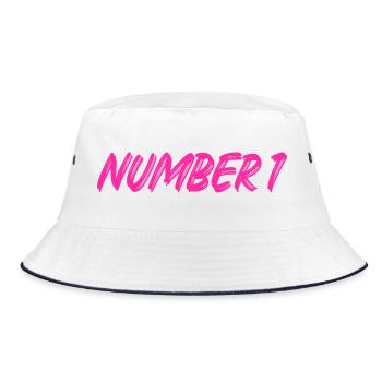 Numéro 1 - un - premier - premier - 1 - numéro 1 - Bob - blanc/marine - Devant