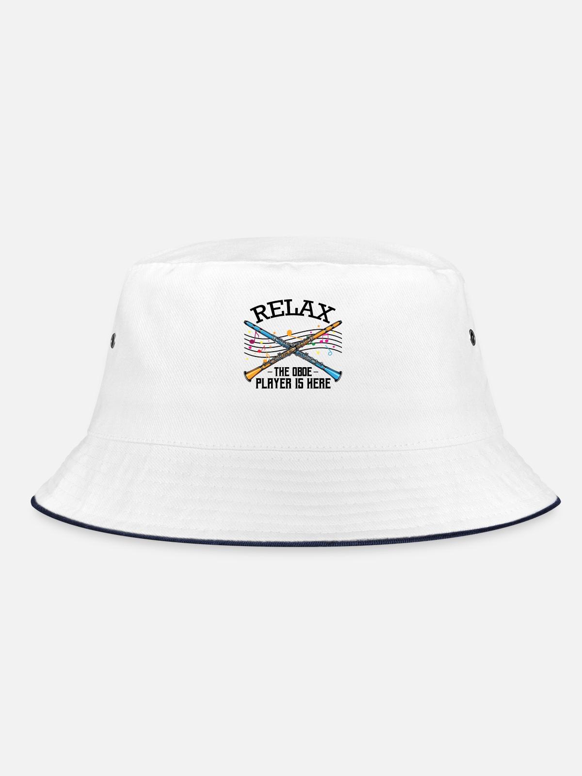 oboe - Bucket Hat - white/navy - Front