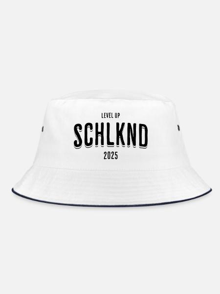 Einschulung Schlknd 2025 - Bucket Hat - Weiß/Navy - Vorne