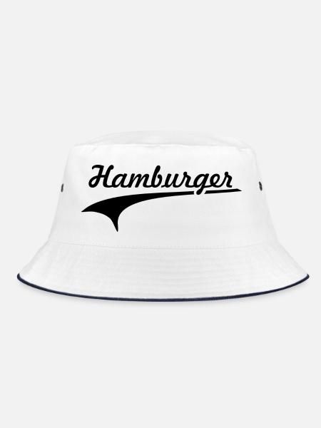 hamburger logo - Bucket Hat - Weiß/Navy