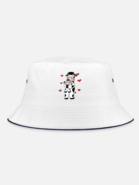 Cadeau de coeur de vache ferme familiale - Bob - blanc/marine