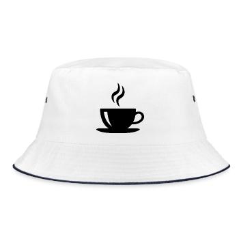 Coffee cup - Bucket Hat - white/navy - Front