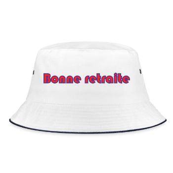 RETRAITE. RETRAITE. RETRAITEE. RETRAITE - Bob - blanc/marine - Devant