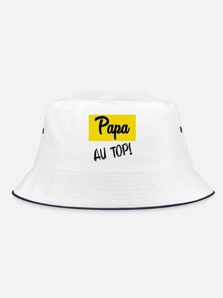 BONNE FÊTE PAPA. PAPA - Bob - blanc/marine