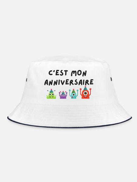 c'est mon anniversaire monstre - Bob - blanc/marine