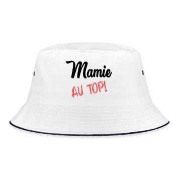 MAMIE. FÊTE DES MÈRES. BONNE FÊTE MAMIE - Bob - blanc/marine - Devant