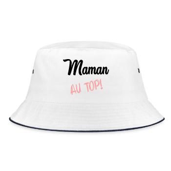 FÊTE DES MÈRES. BONNE FÊTE MAMAN. MAMAN - Bob - blanc/marine - Devant