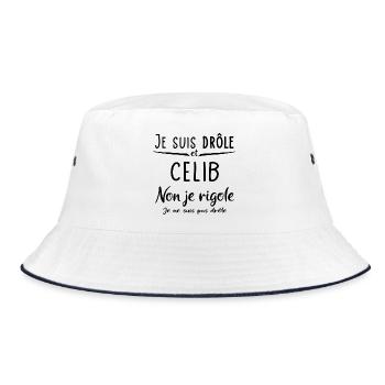 Je suis drôle et celibataire - Bob - blanc/marine - Devant