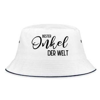 Bester Onkel der Welt - Bucket Hat - Weiß/Navy - Vorne