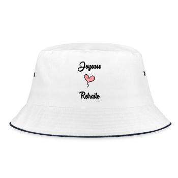 RETIREMENT. RETIREMENT. RETIRED - Bucket Hat - white/navy - Front