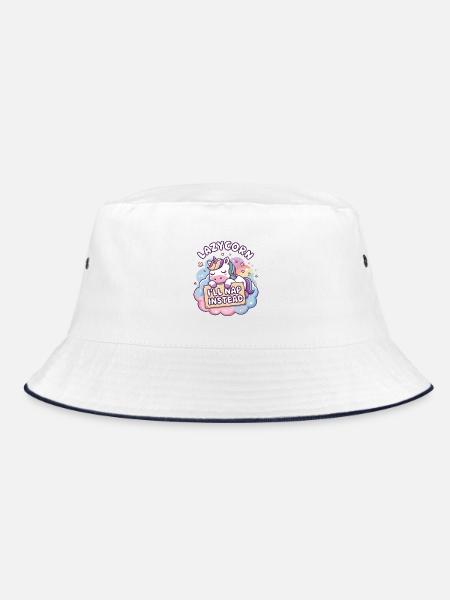 Faulpelz: Ich mache stattdessen ein Nickerchen - Bucket Hat - Weiß/Navy