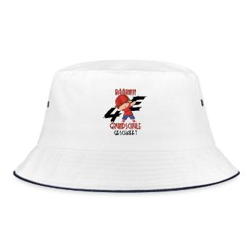 Dab Boy Grundschule - Bucket Hat - Weiß/Navy - Vorne