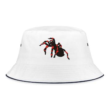 spinnen - Bucket Hat - Weiß/Navy - Vorne