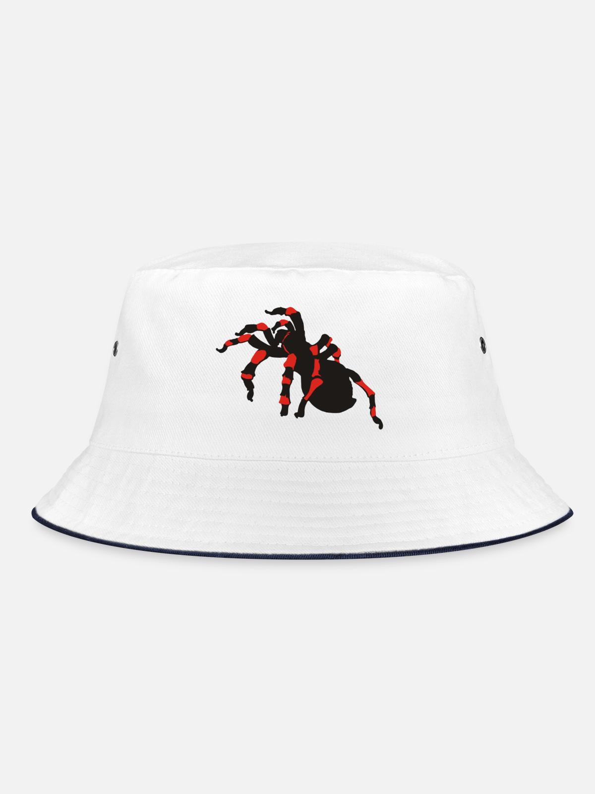spinnen - Bucket Hat - Weiß/Navy - Vorne