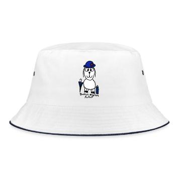 British English ScHoF - Bucket Hat - Weiß/Navy - Vorne