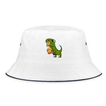Cadeau de restauration rapide de pizza de dinosaure Dino - Bob - blanc/marine - Devant