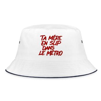 Provocation Métro: Mère en Slip - Bob - blanc/marine - Devant