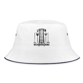 LEITER DES RECHENZENTRUMS - Bucket Hat - Weiß/Navy - Vorne