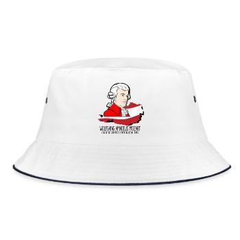 Wolfgang Amadeus Mozart - greatest composer - Bucket Hat - Weiß/Navy - Vorne