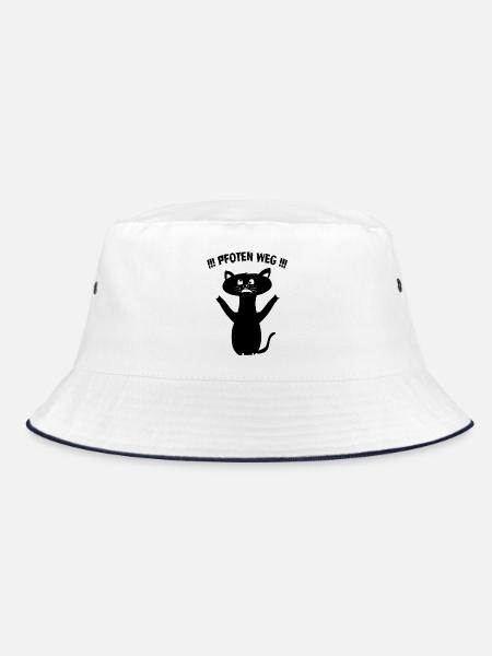 Pfoten weg - Bucket Hat - Weiß/Navy